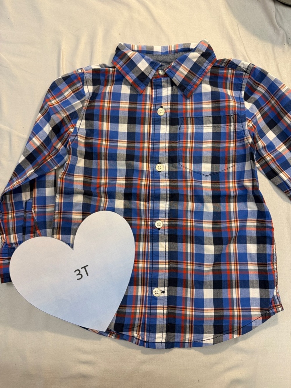 Gymboree - long sleeve button down shirt. Size 3T